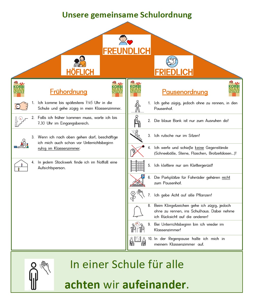 Homepage Grundschule St. Korbinian Schulmotto groß